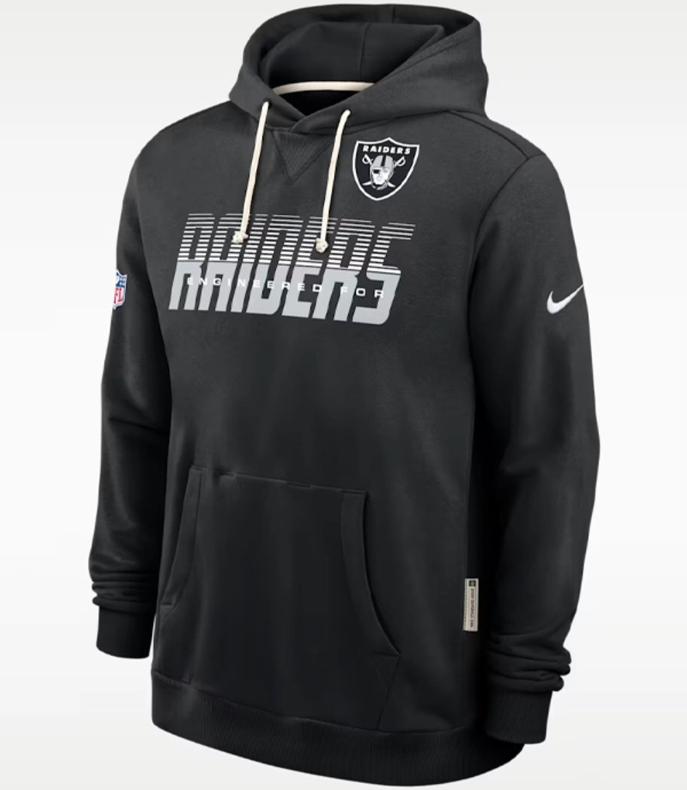 Klint Kubiak Las Vegas Raiders 2026 Sideline Hooded Sweatshirt 1 Klint Kubiak Las Vegas Raiders 2026 Sideline Hooded Sweatshirt 1