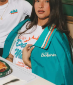 Miami Dolphins Teal Varsity Jacket 2