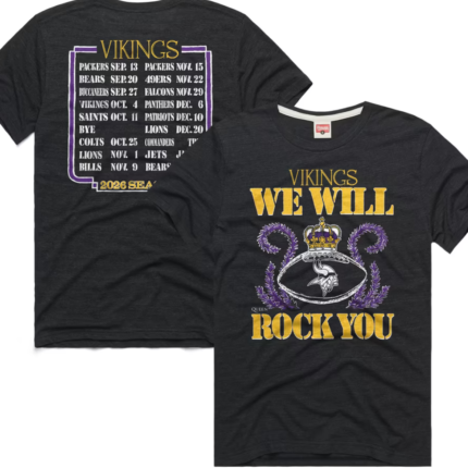 Minnesota Vikings 2026 NFL Charcoal Tri-Blend T-Shirt 1
