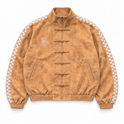 Neptun x Sonic Orange Suede Leather Jacket 1