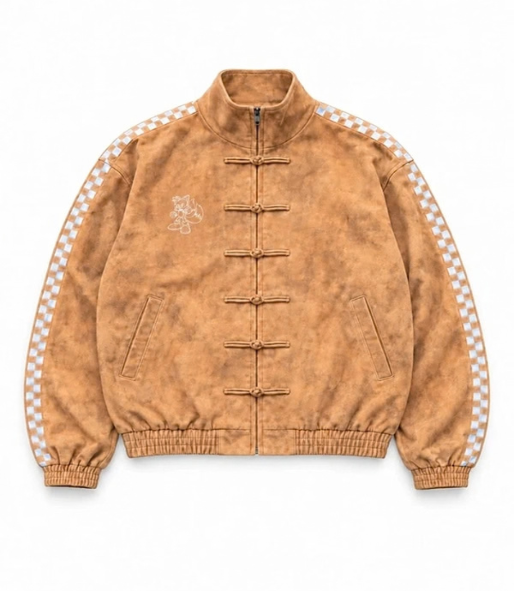 Neptun x Sonic Orange Suede Leather Jacket 1 Neptun x Sonic Orange Suede Leather Jacket 1
