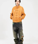 Neptun x Sonic Orange Suede Leather Jacket 2