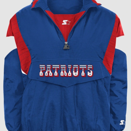 New England Patriots 2026 Starter Throwback Half-Zip Jacket 1