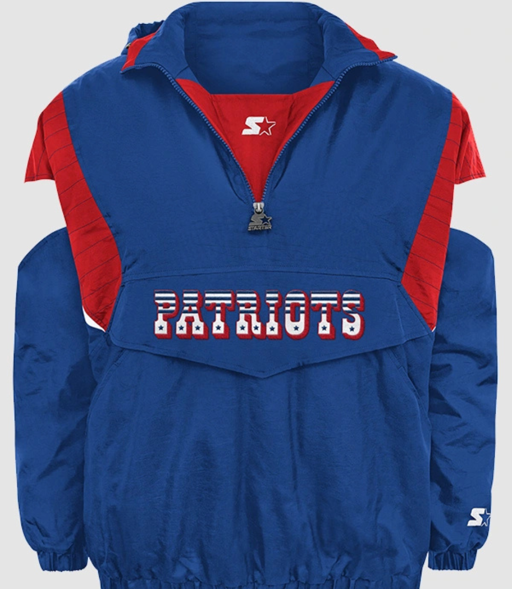 New England Patriots 2026 Starter Throwback Half-Zip Jacket 1 New England Patriots 2026 Starter Throwback Half-Zip Jacket 1