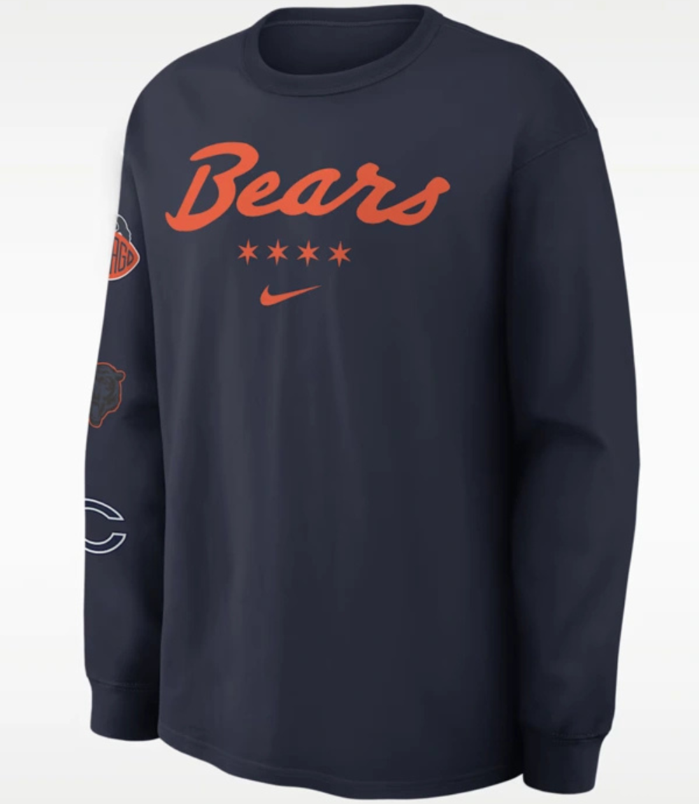 Nike Chicago Bears 2026 Rivalries Navy Long-Sleeve Tee 1 Nike Chicago Bears 2026 Rivalries Navy Long-Sleeve Tee 1
