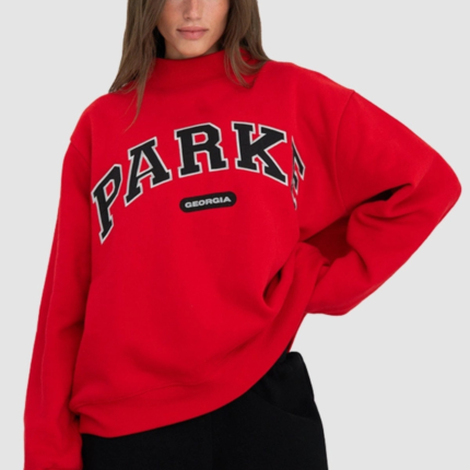 Parke x ’47 Georgia Varsity Red Mockneck Sweatshirt 1