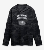 San Francisco 49ers 2026 Salute to Service Hooded Long-Sleeve Shirt 1