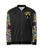 Sonic Sticker Bomb Varsity Bomber Jacket 1
