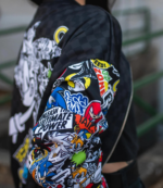 Sonic Sticker Bomb Varsity Bomber Jacket 2