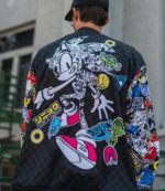 Sonic Sticker Bomb Varsity Bomber Jacket 4