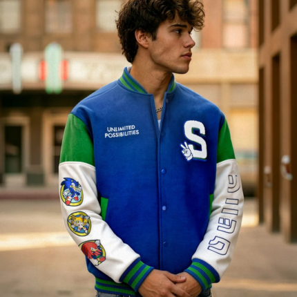 Sonic the Hedgehog 35th Anniversary Letterman Jacket 1