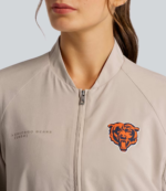 lululemon Women’s Chicago Bears Downtown Tan Breezily Full-Zip Bomber Jacket 1