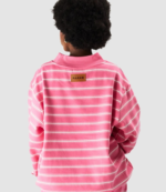 2026 Pink Aid x Parke Striped Mockneck Sweatshirt 1