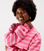 2026 Pink Aid x Parke Striped Mockneck Sweatshirt 2