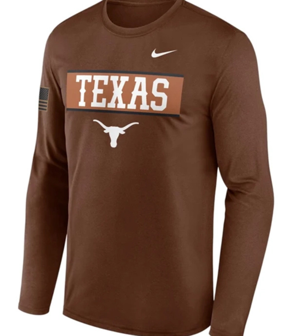 2026 Texas Longhorns Military Long Sleeve Tee 2026 Texas Longhorns Military Long Sleeve Tee