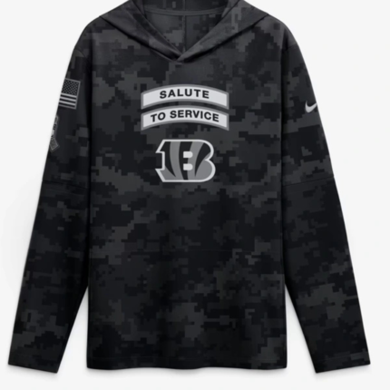 Bengals Salute to Service 2026 Long Sleeve Hoodie