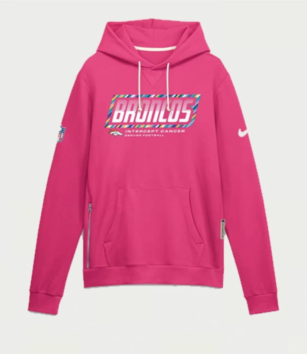 Broncos 2026 Crucial Catch Pink Hoodie Broncos 2026 Crucial Catch Pink Hoodie