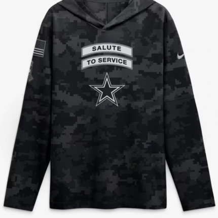 Cowboys Salute to Service 2026 Hooded Long Sleeve T-Shirt