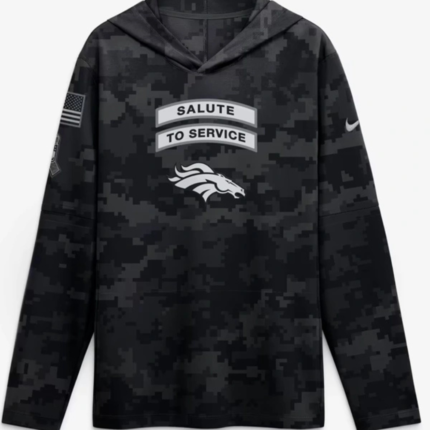 Denver Broncos 2026 Salute to Service Hooded Long Sleeve T-Shirt