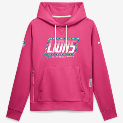 Detroit Lions Pink Crucial Catch 2026 Hoodie
