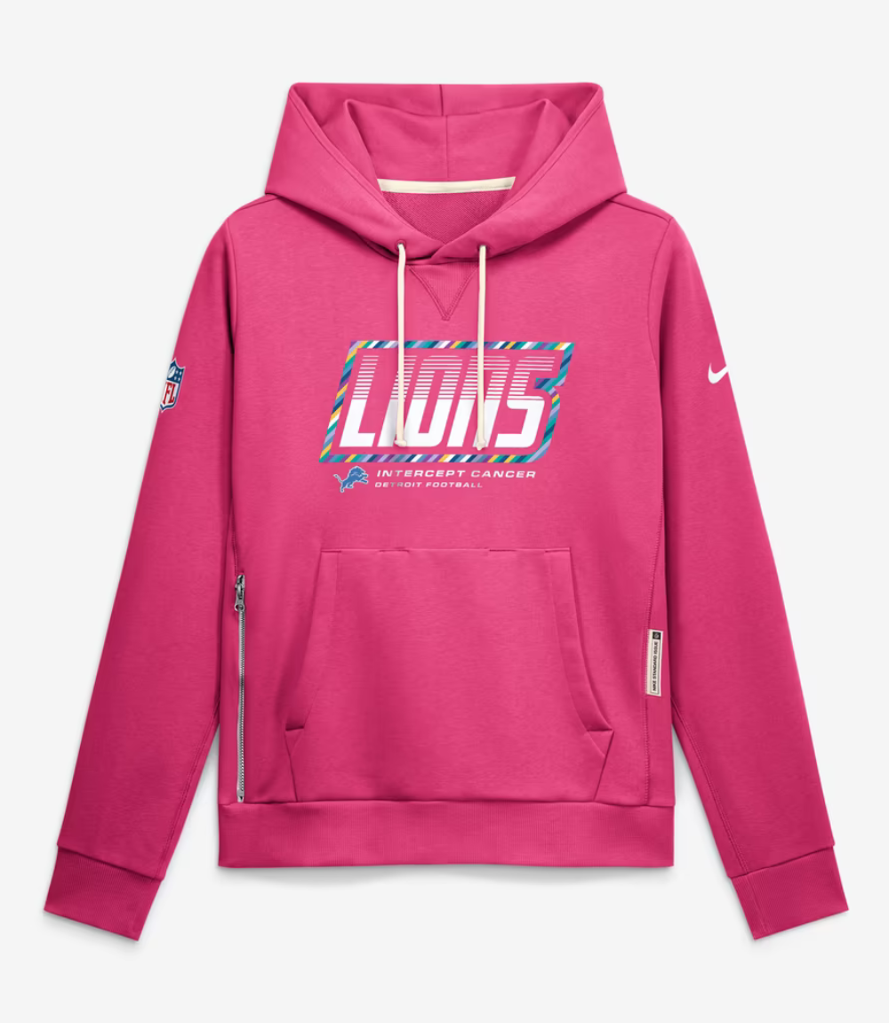 Detroit Lions Pink Crucial Catch 2026 Hoodie Detroit Lions Pink Crucial Catch 2026 Hoodie