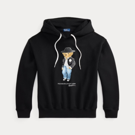 Holiday Polo Bear Fleece Pullover Hoodie1