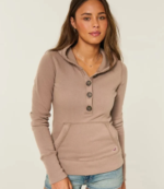 Hollister Classic Henley Pullover Hoodie