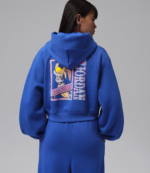Jordan Brooklyn x Nike Space Jam Blue Cropped Hoodie (1)