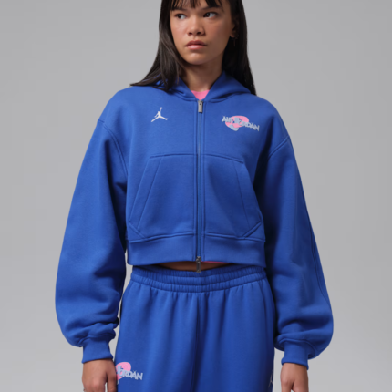 Jordan Brooklyn x Nike Space Jam Blue Cropped Hoodie