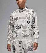 Jordan Mens Classic Printed Fleece Hoodie