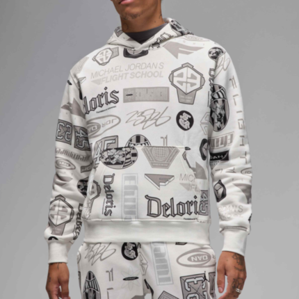Jordan Mens Classic Printed Fleece Hoodie