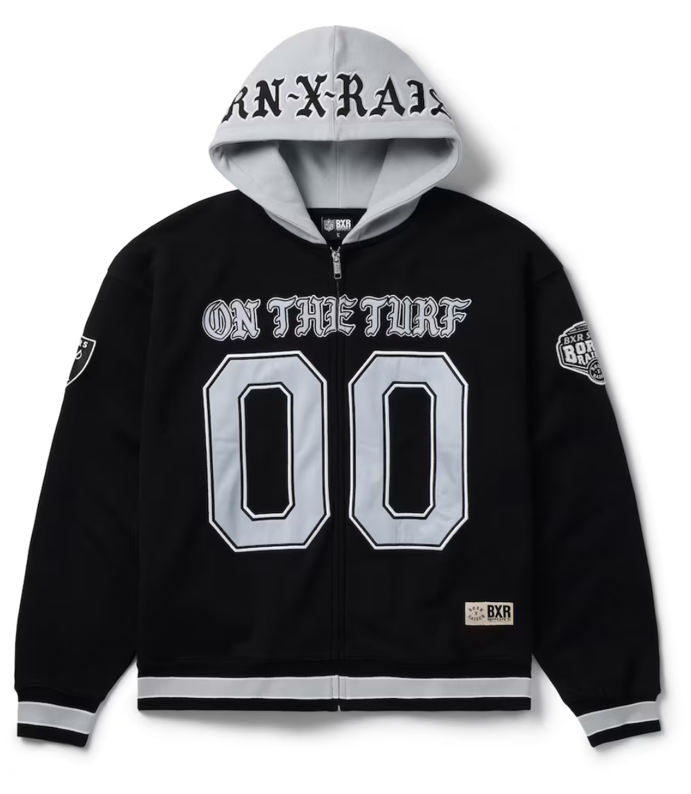 Las Vegas Raiders Born x Raised Black Full-Zip Hoodie