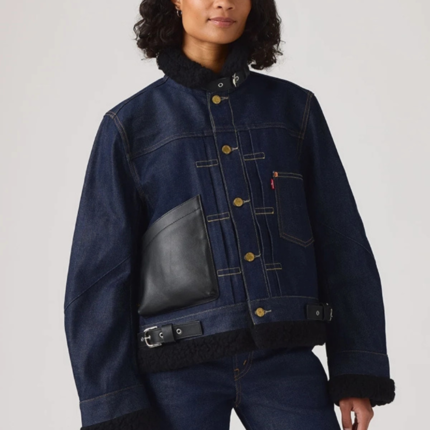 Levi’s sacai 2026 Denim Sherpa-Lined Jacket