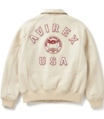 Malik Nabers Nigel Sylvester Avirex Icon Brick Jacket (1)