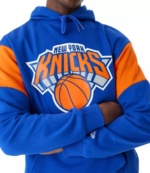 New York Knicks NBA Colourblock Pullover Hoodie (2)