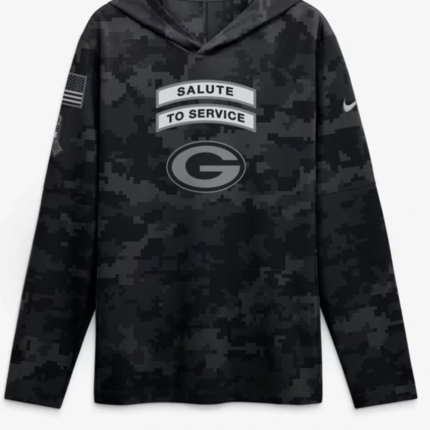 Packers 2026 Salute to Service Hooded Long Sleeve Tee
