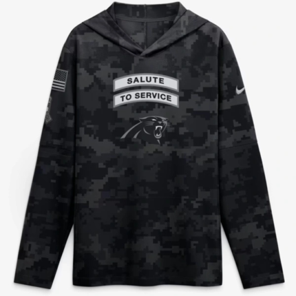 Panthers 2026 Salute to Service Hooded Long Sleeve Tee