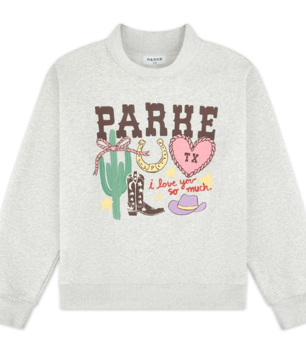 Parke Texas Graphic Mockneck Sweatshirt Parke Texas Graphic Mockneck Sweatshirt