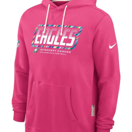 Philadelphia Eagles Pink Crucial Catch 2026 Hoodie