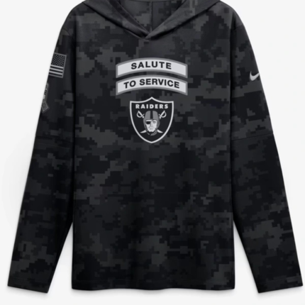 Raiders Salute to Service 2026 Long Sleeve Hoodie