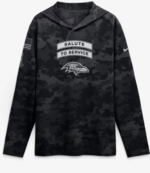 Ravens 2026 Salute to Service Hooded Long Sleeve Tee