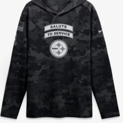 Steelers 2026 Salute to Service Hooded Long Sleeve Tee