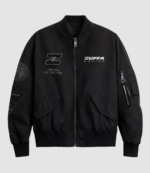 Zuffa Boxing Black Full-Zip Bomber Jacket